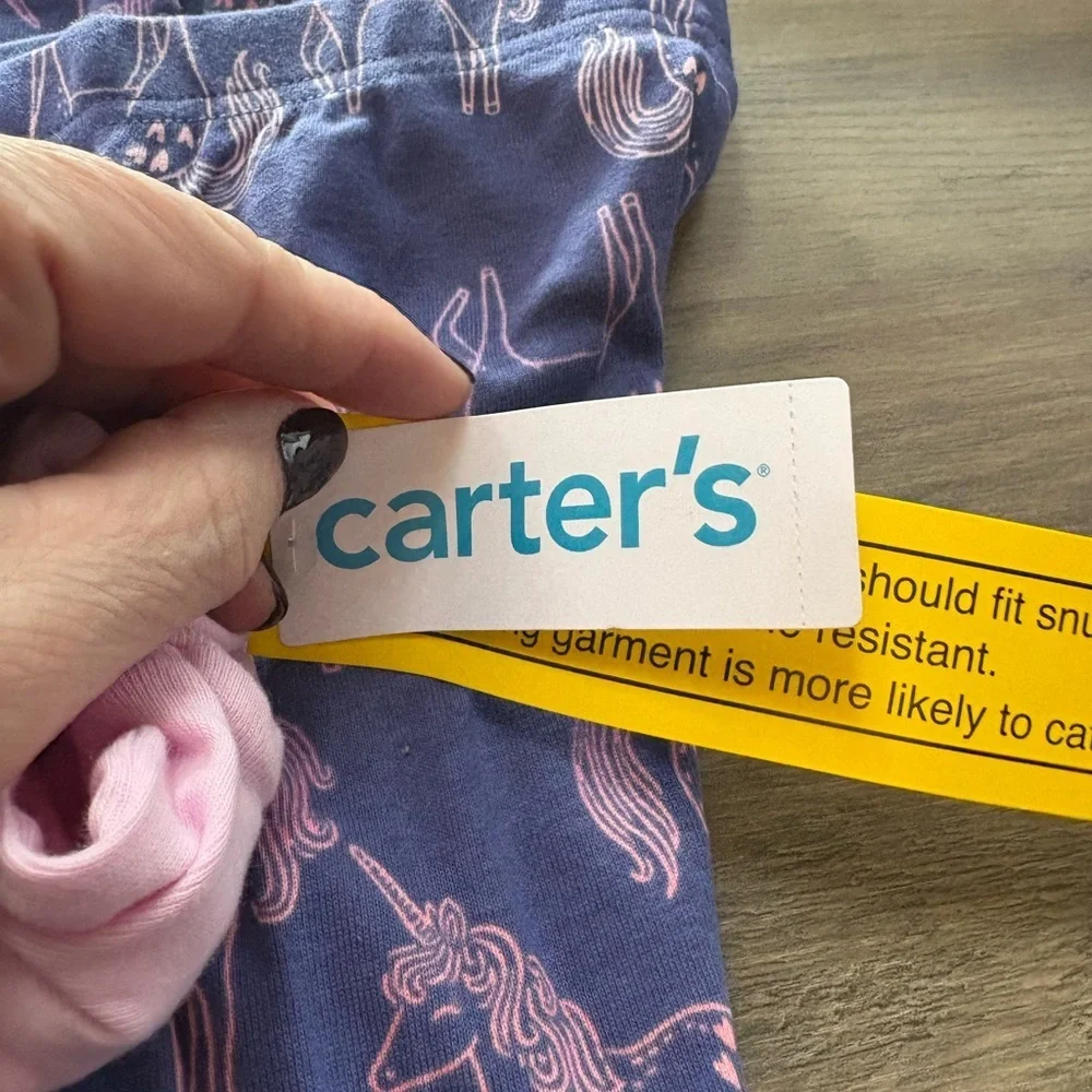 Carter's Unicorn and Butterfly Pajama Set - Pink and Navy